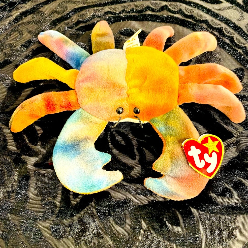 Original 1996 Ty Beanie Babies Baby Claude the Crab